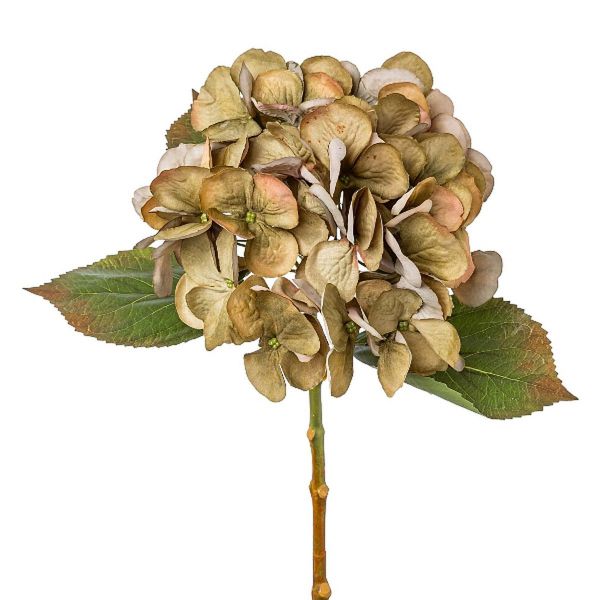 Hortensie Grün-Rosa 45cm naturnahe Seidenblume