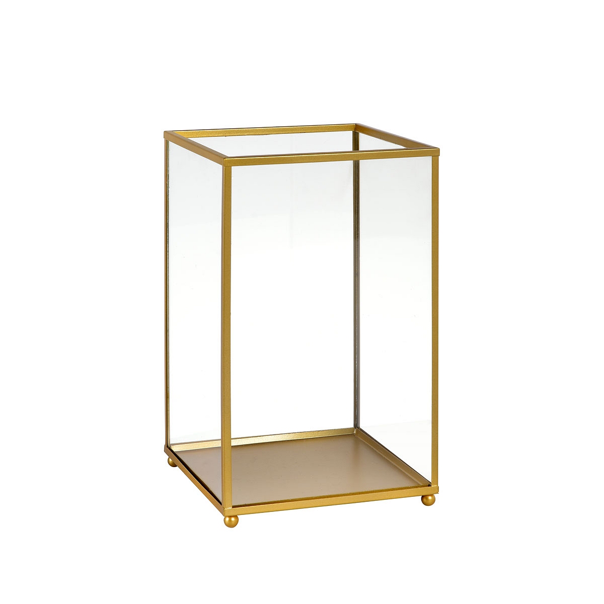 Kerzenhalter Windlicht Deko-Glas Gold Duni Noble 22x14cm