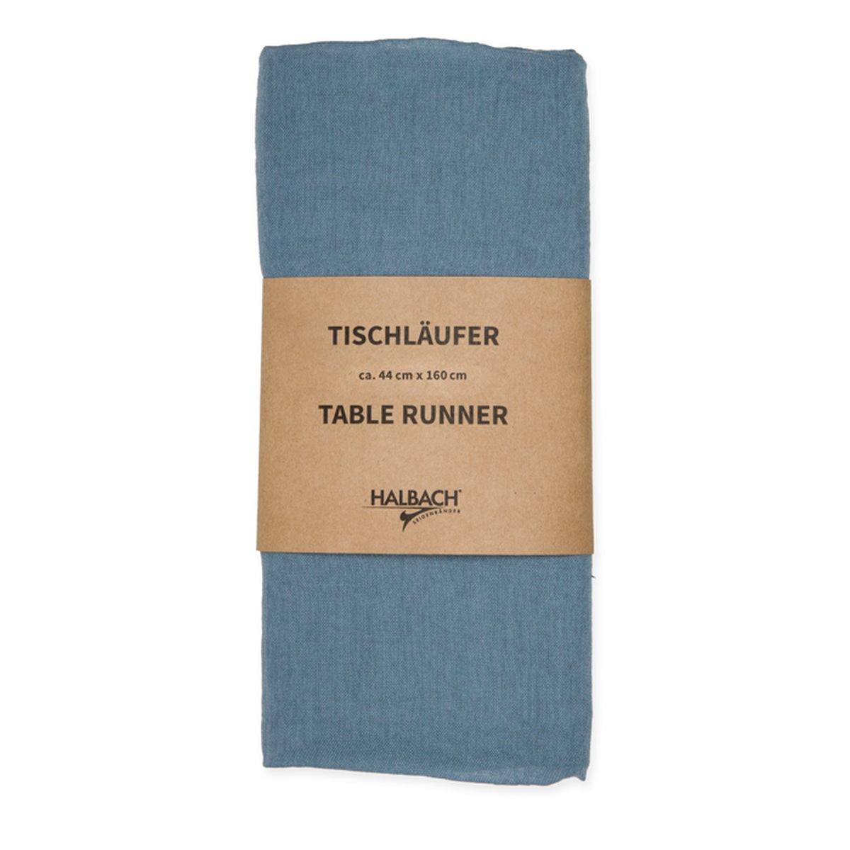 Tischläufer Denim Blue Baumwoll-Optik 44x160 cm ultra-weich