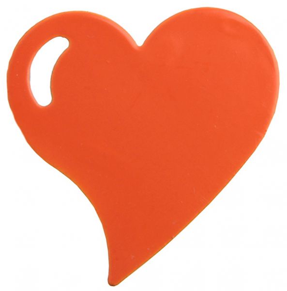 4er Metall Orange Herz-Clips Set